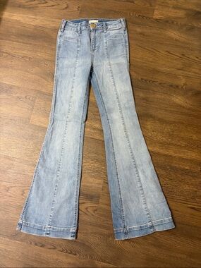 Altar'd State Light Blue High-Rise Flare Jeans